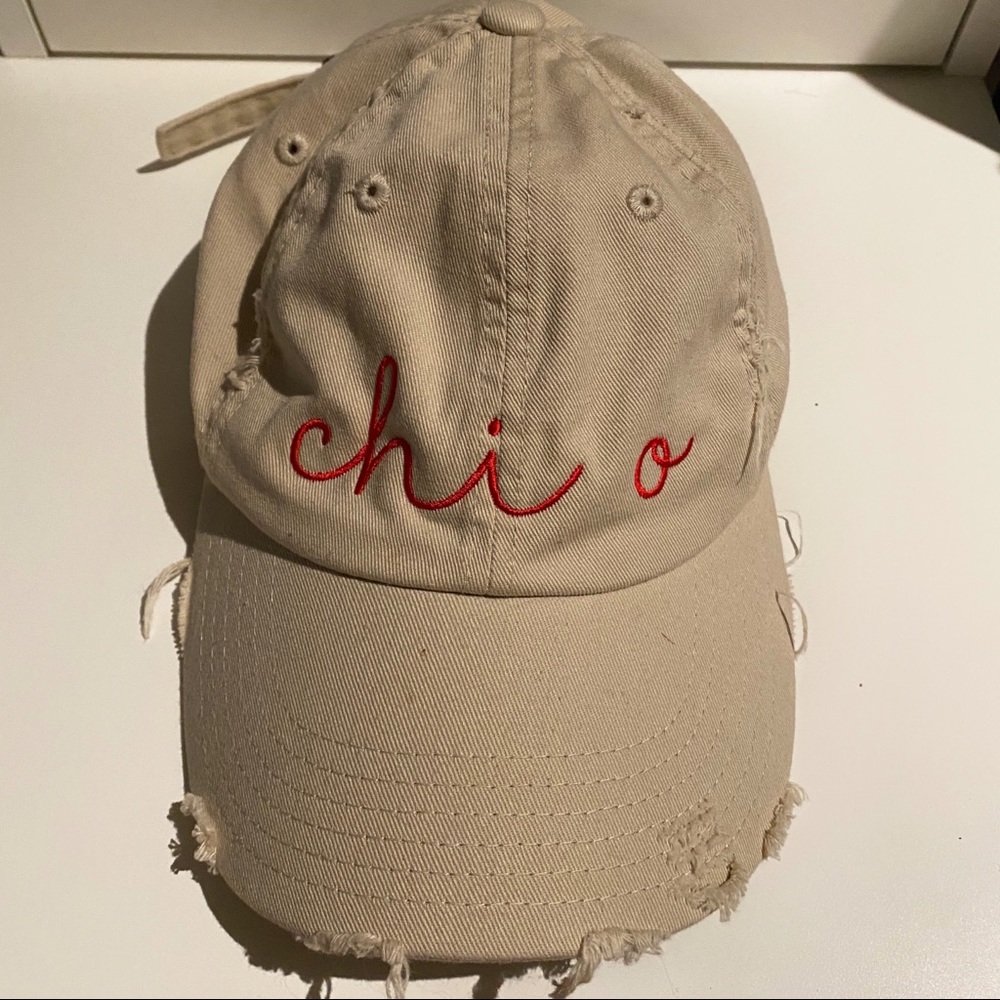 Distressed Chi Omega Hat